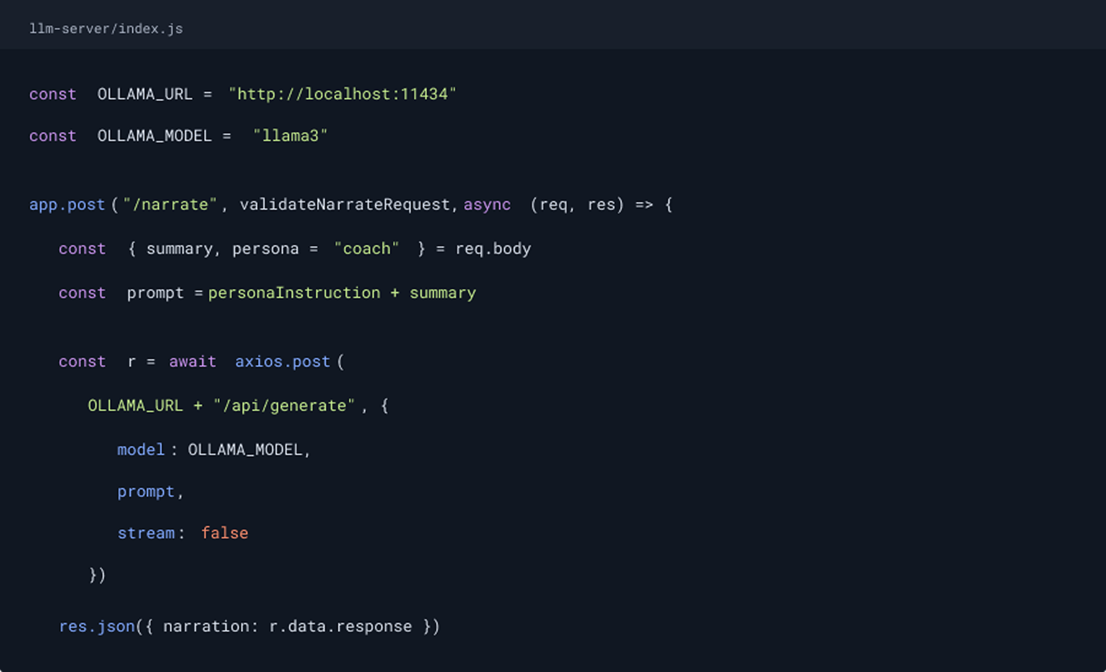 Local AI orchestration flow